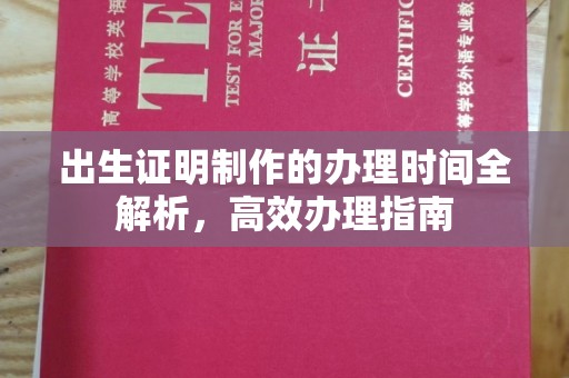 临桂出生证明制作的办理时间全解析，高效办理指南